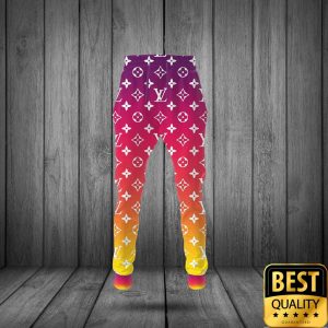 Luxury Louis Vuitton Hologram Color Monogram Pattern and Mickey 3D Shirt and Pants 5