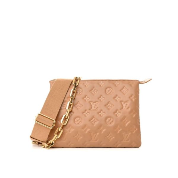 LV Coussin PM Monogram Embossed Puffy Cream For Women, Women’s Handbags, Shoulder And Crossbody Bags M21261 PA