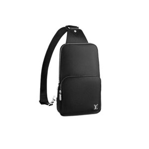 LV Avenue Sling Bag Taiga Black For Men M30443 LV Avenue Sling Bag Taiga Black For Men M30443