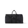 LV Keepall Bandouliere 55 Monogram Eclipse Canvas For Men, Men’s Bags, Travel Bags M40605 PA