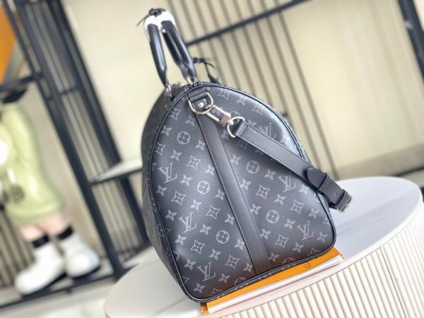 LV Keepall Bandouliere 55 Monogram Eclipse Canvas For Men, Men’s Bags, Travel Bags M40605 PA