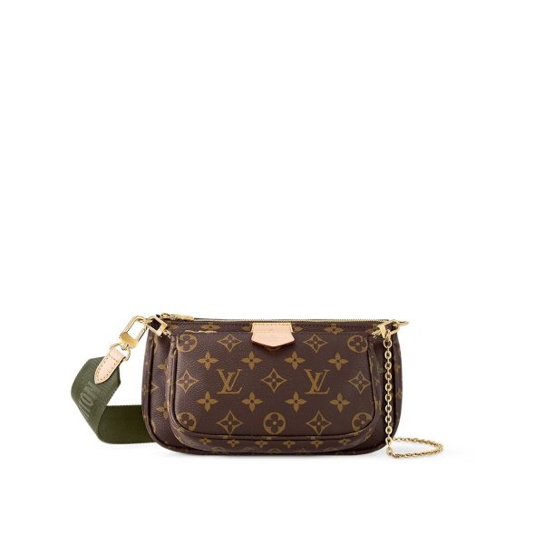 LV Multi Pochette Accessoires Monogram Canvas Khaki for Women M44813 PA LV Multi Pochette Accessoires Monogram Canvas Khaki for Women M44813 PA