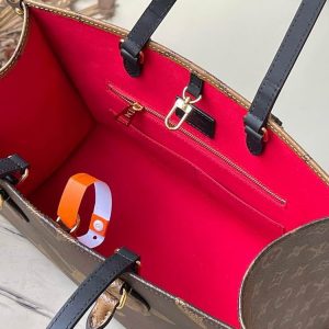 LV OnTheGo MM Monogram And Monogram Reverse Canvas For Women, Shoulder Bags M45321 7 M45321 35X27X14cm YG 9 1688142 result