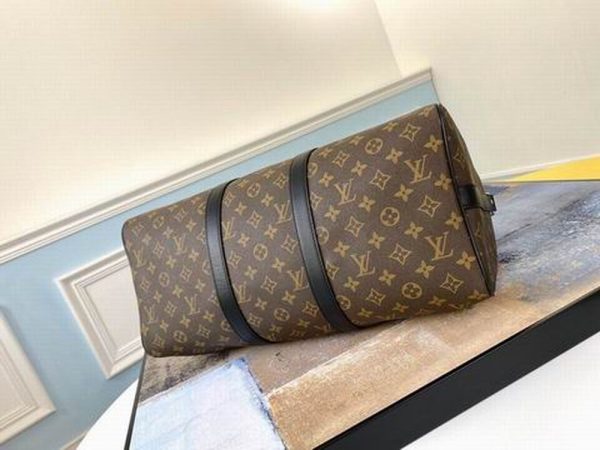 LV Keepall Bandouliere 45 Monogram Macassar Canvas For Men, Travel Bags M56711 PA
