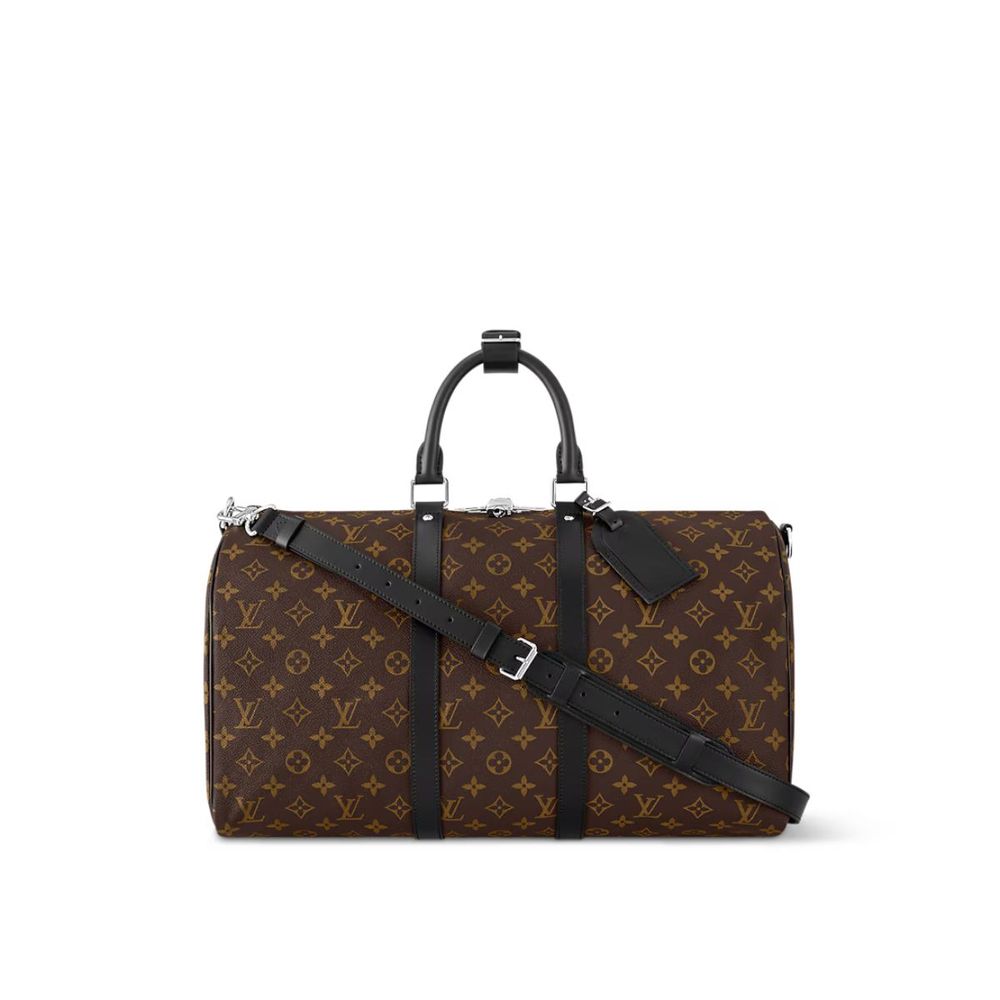 LV Keepall Bandouliere 45 Monogram Macassar Canvas For Men, Travel Bags M56711 LV Keepall Bandouliere 45 Monogram Macassar Canvas For Men, Travel Bags M56711