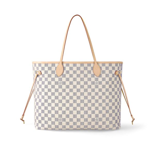 LV Neverfull GM Tote Bag Damier Azur Canvas Beige For Women N41360 PA