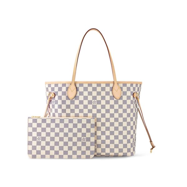 LV Neverfull MM Tote Bag Damier Azur Canvas for Women N41361 PA