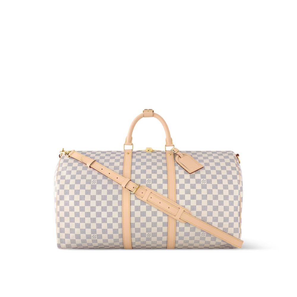LV Keepall Bandouliere 55 Damier Azur Canvas For Women, Travel Bags N41429 LV Keepall Bandouliere 55 Damier Azur Canvas For Women, Travel Bags N41429