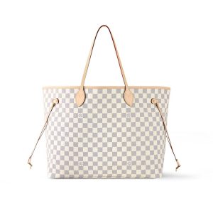 LV Neverfull GM Damier Azur Canvas Rose Ballerine Pink for Women N41604 LV Neverfull GM Damier Azur Canvas Rose Ballerine Pink for Women N41604