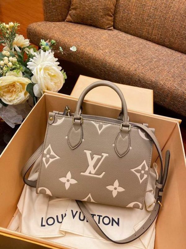 LV OnTheGo PM Bag Bicolor Light-Brown PA