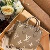 LV OnTheGo PM Bag Bicolor Light-Brown PA