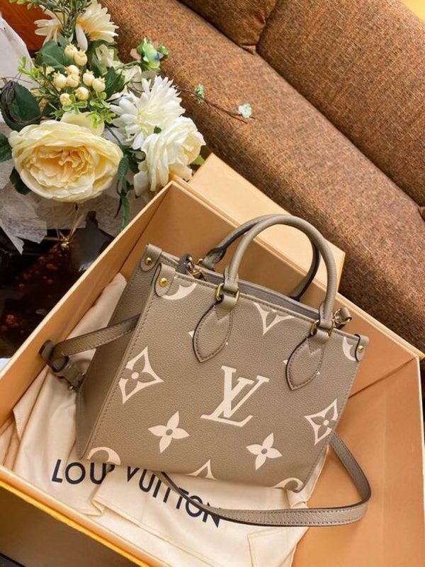 LV OnTheGo PM Bag Bicolor Light-Brown PA