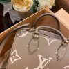 LV OnTheGo PM Bag Bicolor Light-Brown PA
