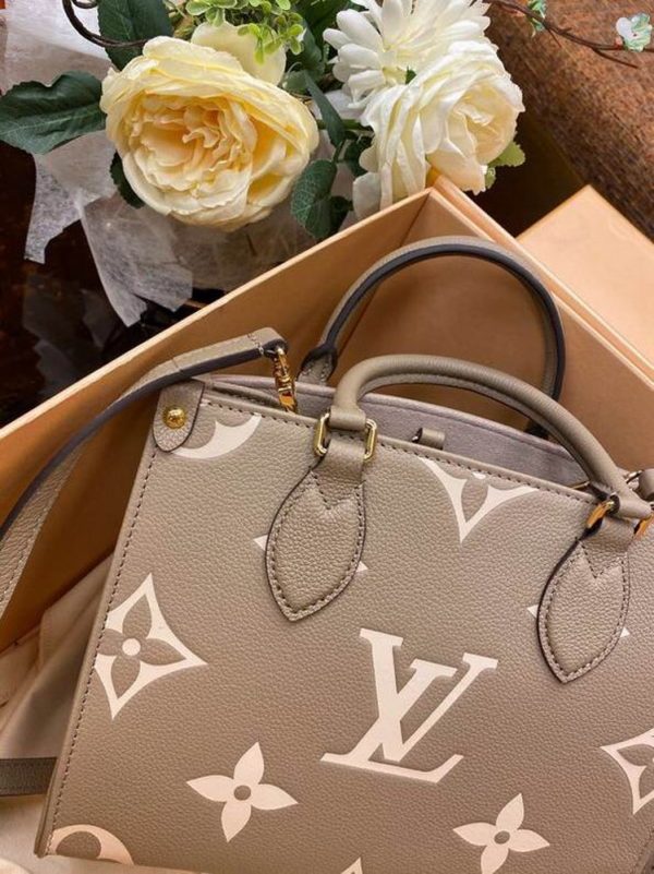 LV OnTheGo PM Bag Bicolor Light-Brown PA