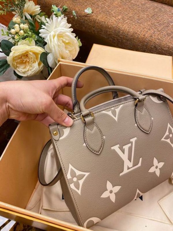 LV OnTheGo PM Bag Bicolor Light-Brown PA