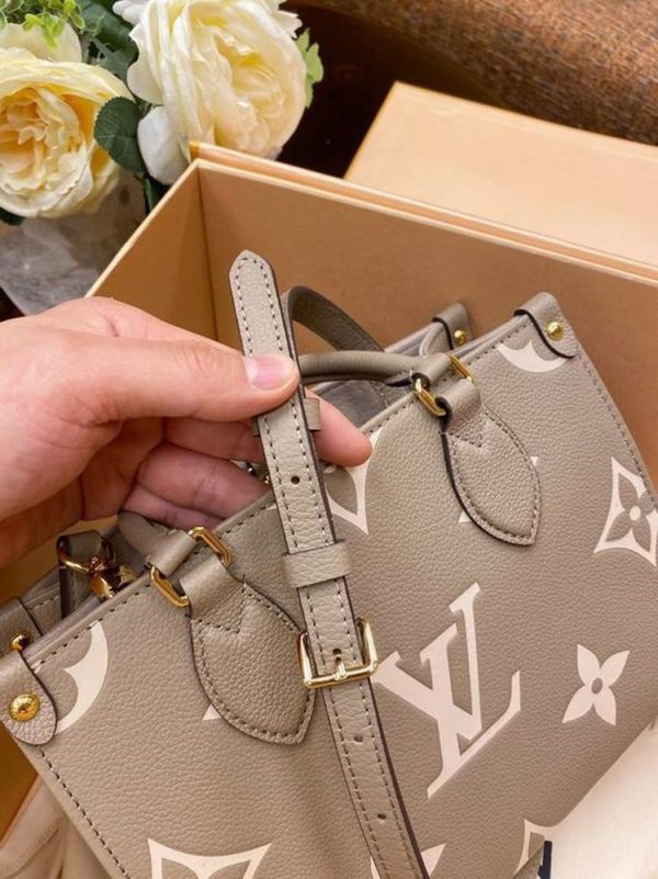 LV OnTheGo PM Bag Bicolor Light-Brown PA