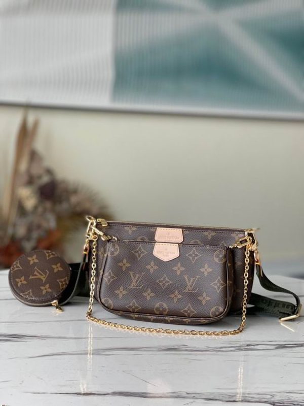 LV Multi Pochette Accessoires Monogram Canvas Khaki for Women M44813 PA LV Multi Pochette Accessoires Monogram Canvas Khaki for Women M44813 PA