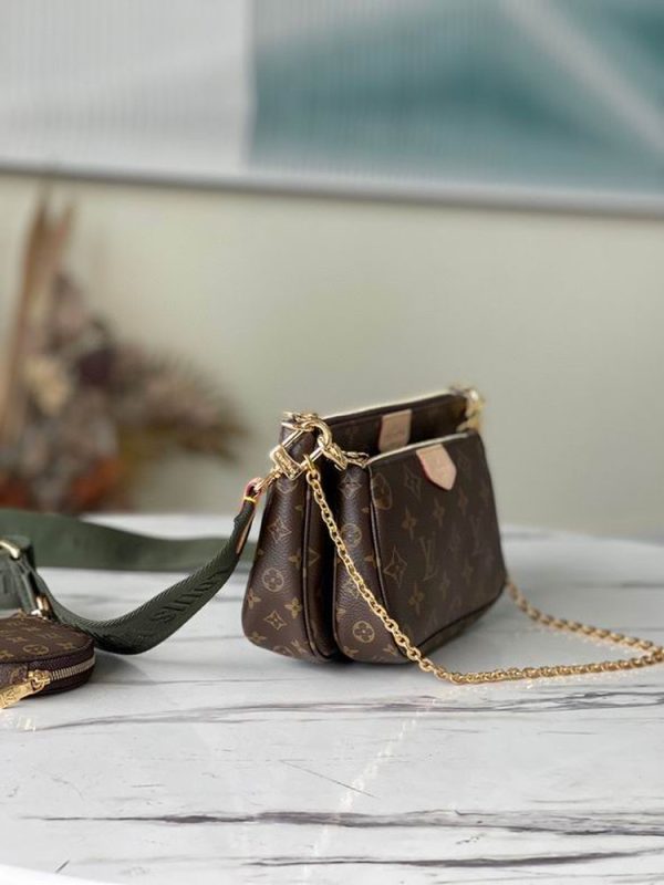 LV Multi Pochette Accessoires Monogram Canvas Khaki for Women M44813 PA LV Multi Pochette Accessoires Monogram Canvas Khaki for Women M44813 PA