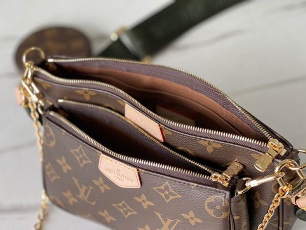 LV Multi Pochette Accessoires Monogram Canvas Khaki for Women M44813 PA LV Multi Pochette Accessoires Monogram Canvas Khaki for Women M44813 PA
