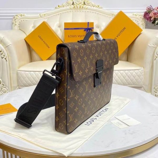 LV S-Lock Briefcase in Monogram Canvas for Men PA