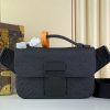LV S Lock Sling Bag Black For Men M58487 PA