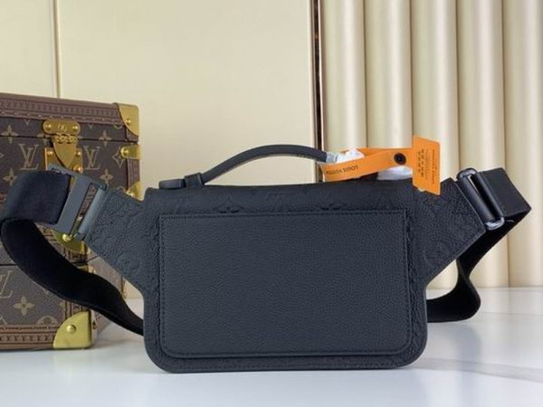 LV S Lock Sling Bag Black For Men M58487 PA