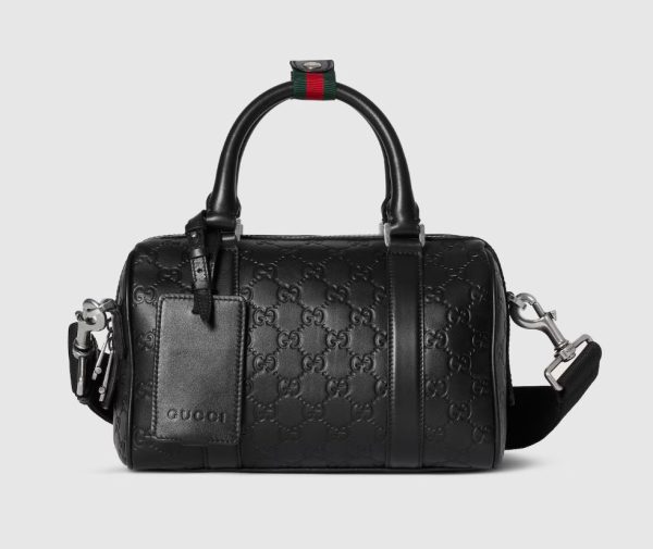 GG Emblem Small Duffle Bag 855789 QA GG Emblem Small Duffle Bag 855789 QA