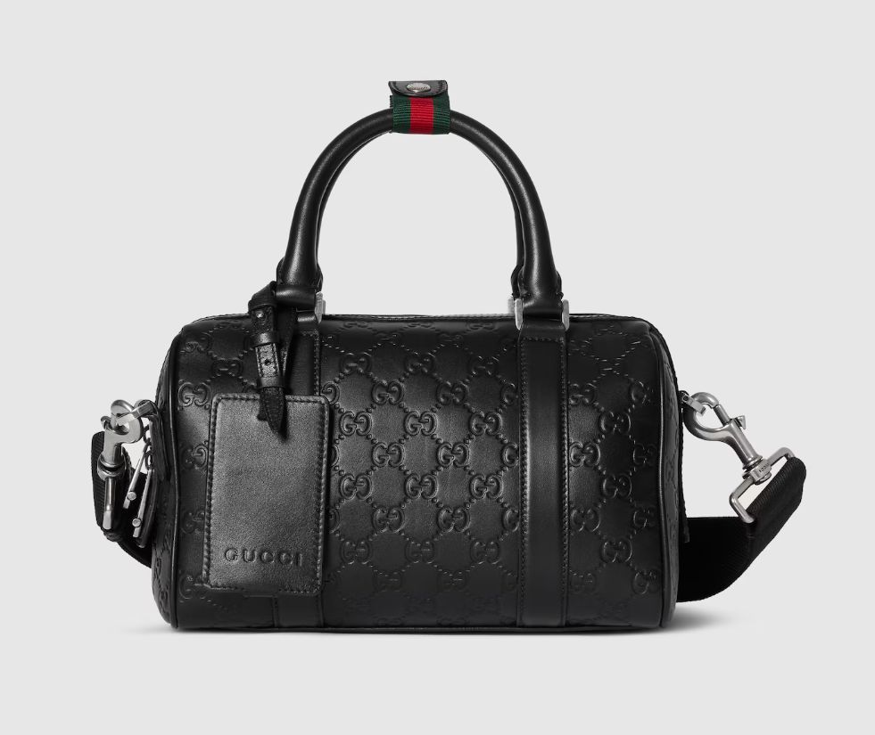 GG Emblem Small Duffle Bag 855789 GG Emblem Small Duffle Bag 855789