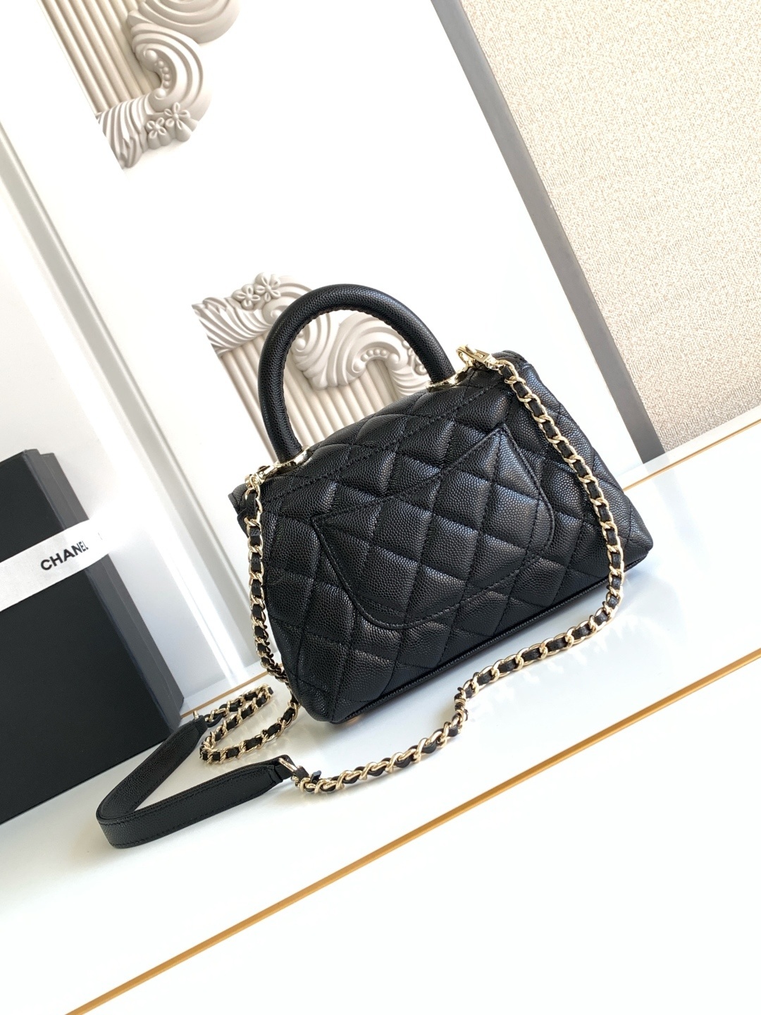 CN Classic Mini Flap Coco bag Top Handle Black For Women CN Classic Mini Flap Coco bag Top Handle Black For Women