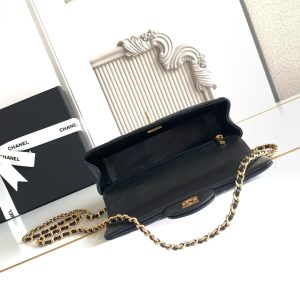 CN Mini Flap Bag With Top Handle Black For Women 3 b6f8b109