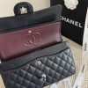 CN Classic Handbag with Silver Hardware in Black for Women A01112 QA