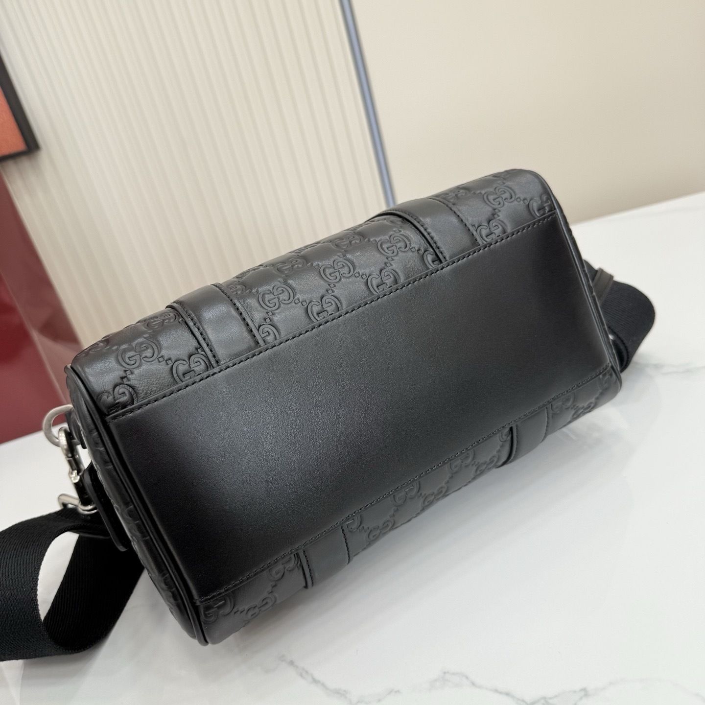 GG Emblem Small Duffle Bag 855789 GG Emblem Small Duffle Bag 855789