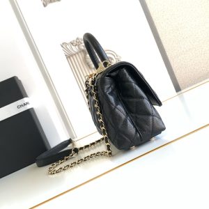 CN Classic Mini Flap Coco bag Top Handle Black For Women 4 b76f0386