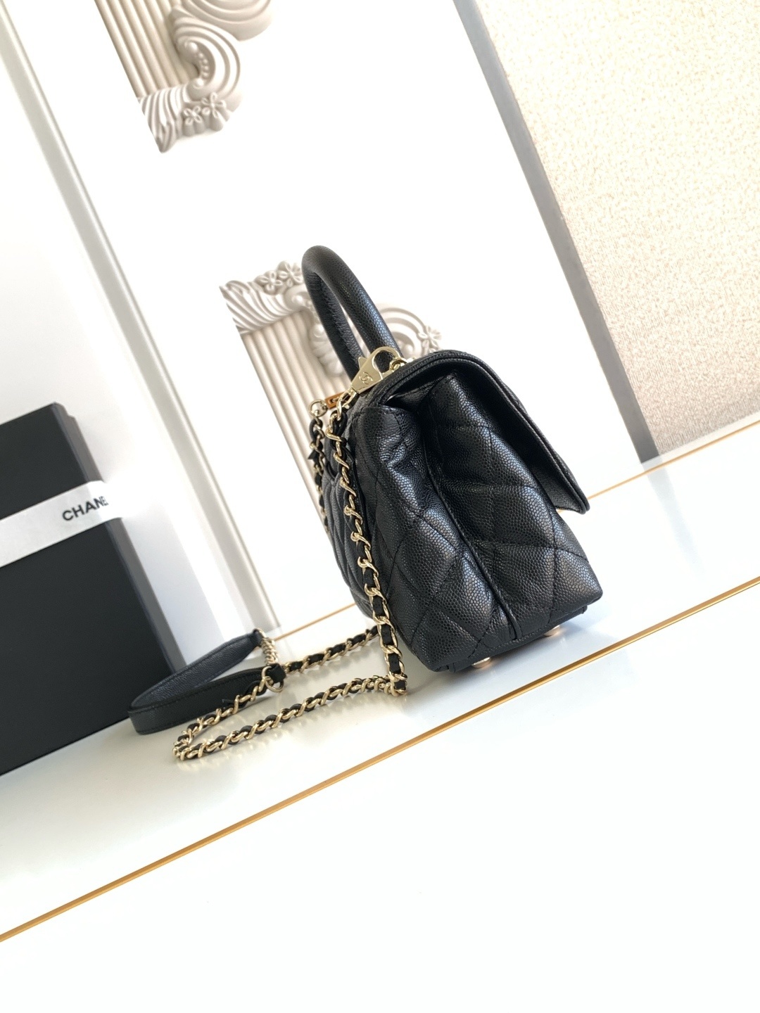 CN Classic Mini Flap Coco bag Top Handle Black For Women CN Classic Mini Flap Coco bag Top Handle Black For Women