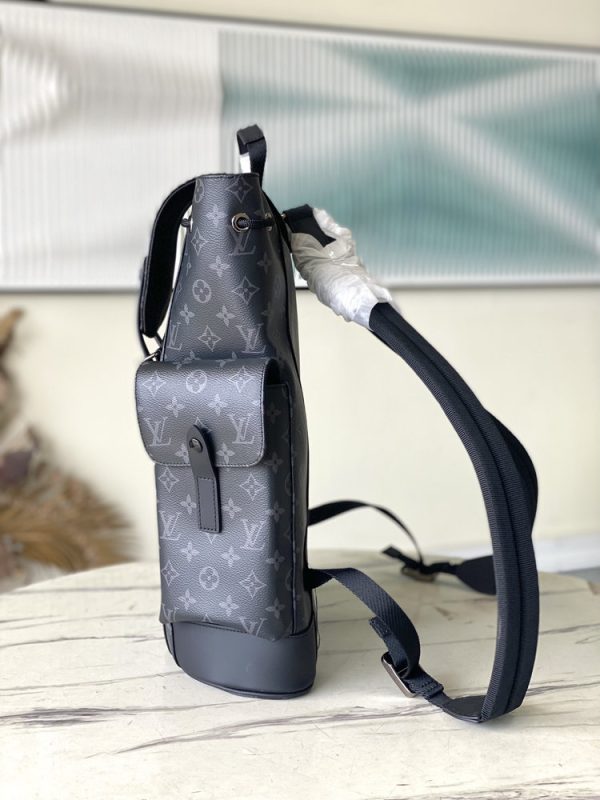 LV Christopher MM Backpack Grey For Men PA