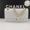 CN Classic Handbag Gold Toned Hardware White For Women A01112 QA