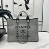 CN Deauville Tote Canvas Bag Light Grey For Women A66941 QA