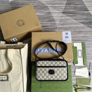 GG Supreme Interlocking Mini Bag 658572 15 fcbf2ee3