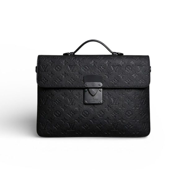 LV S-Lock Briefcase Taurillon Monogram Black For Men M20835 PA