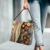 Klimt Art print Boho style Vegan Leather Bucket Bag – Crossbody Purse B011