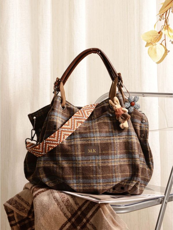Retro Tote Bag – Shoulder Bag – Corduroy Crossbody Bag with Adjustable Strap B007 Retro Tote Bag – Shoulder Bag – Corduroy Crossbody Bag with Adjustable Strap B007