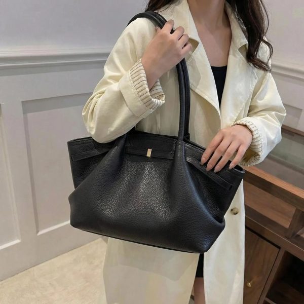 Leather Shoulder Tote Bag – Everyday Work Handbag B005