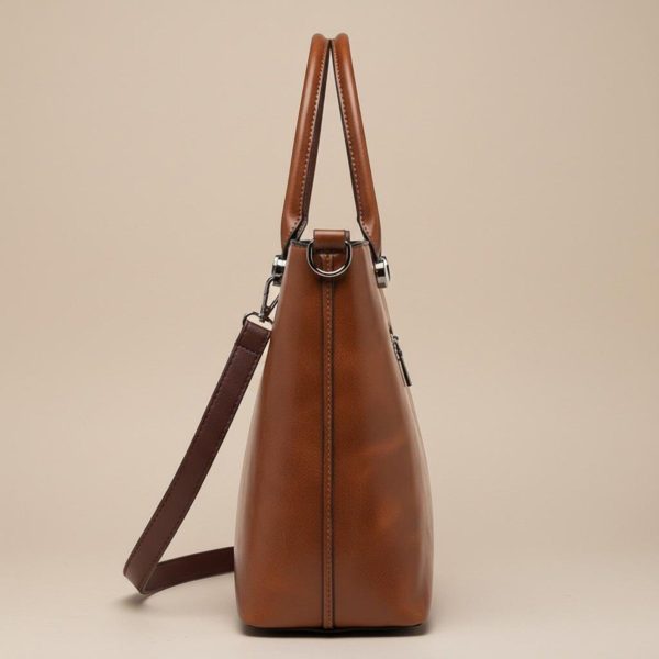 Women’s Vintage Style Leather Work Tote – Large Capacity Shoulder Crossbody Bag B009 Women’s Vintage Style Leather Work Tote – Large Capacity Shoulder Crossbody Bag B009