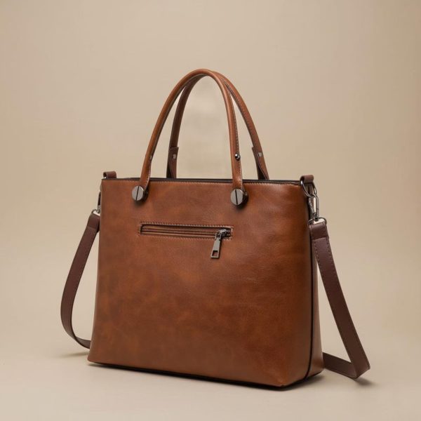 Women’s Vintage Style Leather Work Tote – Large Capacity Shoulder Crossbody Bag B009 Women’s Vintage Style Leather Work Tote – Large Capacity Shoulder Crossbody Bag B009