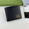 GG Black Leather Bi-Fold Wallet 365464 QA