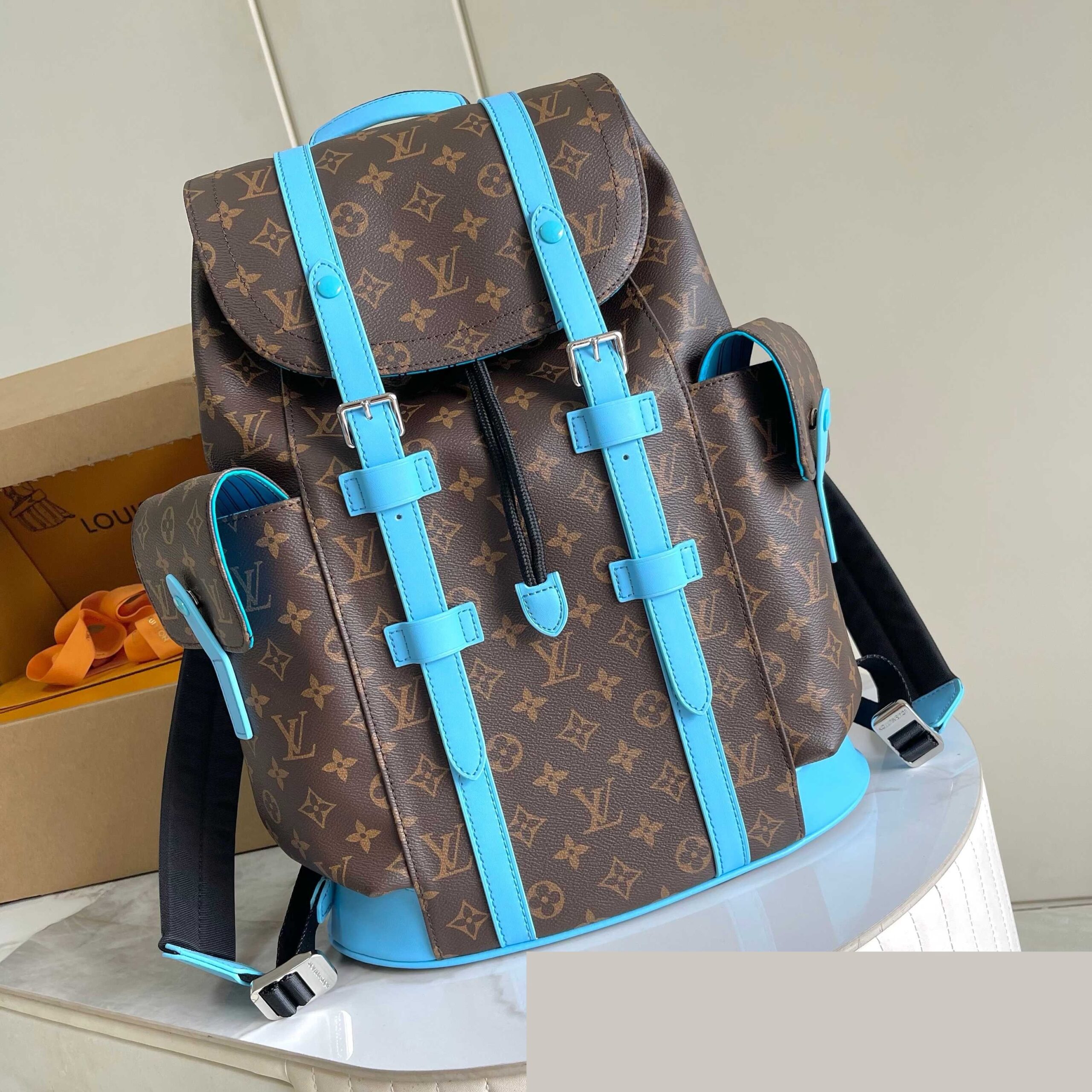 LV Christopher MM Monogram Blue KK03750 LV Christopher MM Monogram Blue KK03750