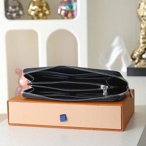 LV Zippy Wallet Monogram Shadow Navy Blue 28777