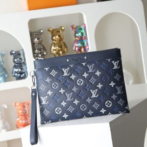 LV Pochette Voyage MM Monogram Ink Navy Blue Clutch Bag 28913 LV Pochette Voyage MM Monogram Ink Navy Blue Clutch Bag 28913