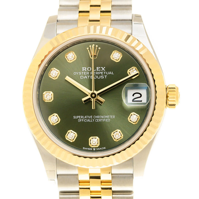 Rolex Datejust 31 Olive Green Diamond Dial Automatic Watch Rolex Datejust 31 Olive Green Diamond Dial Automatic Watch