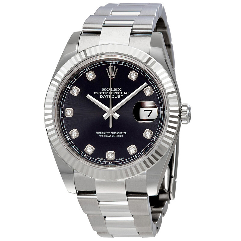 Rolex Oyster Perpetual Datejust Black Diamond Watch Rolex Oyster Perpetual Datejust Black Diamond Watch